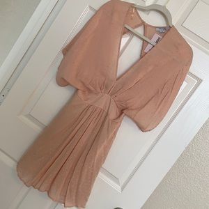 Open back baby pink dress